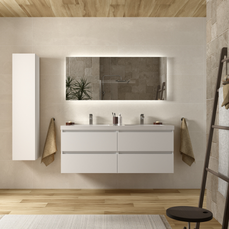 meuble double vasque blanc