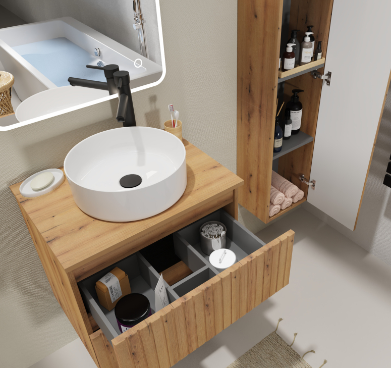 meuble salle de bain pour vasque 