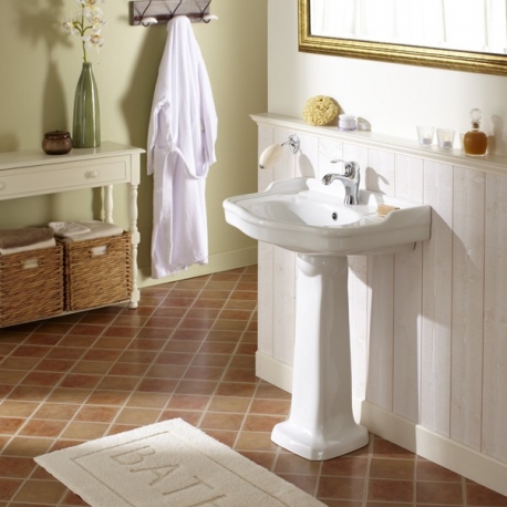 Lavabo colonne blanc retro
