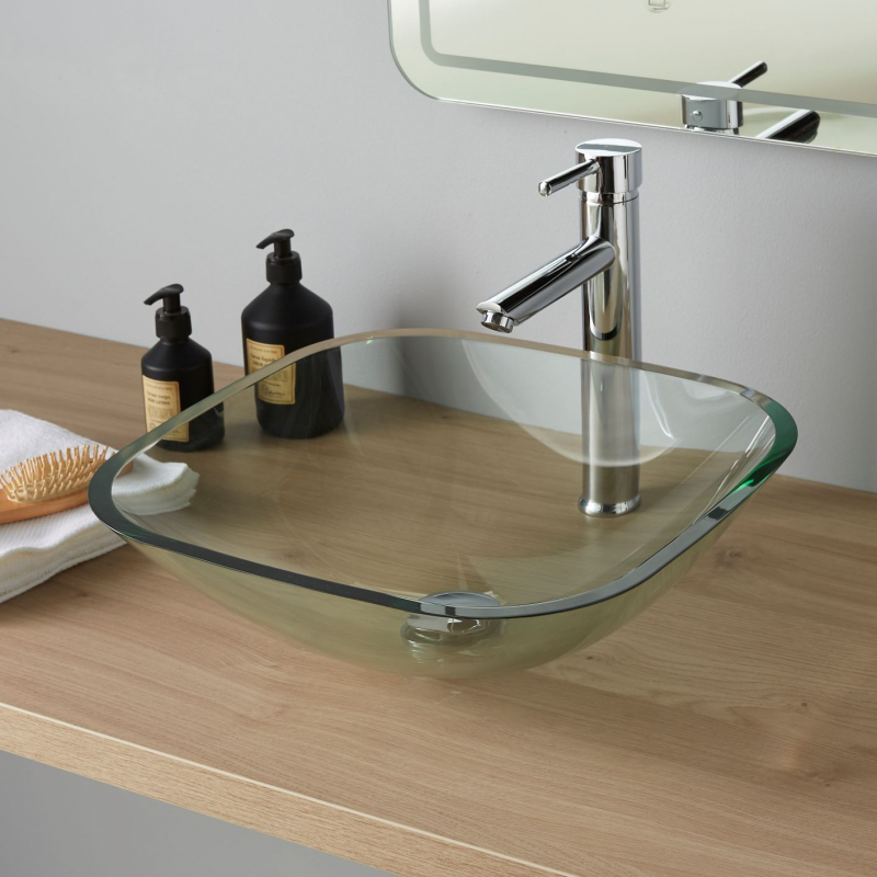 Vasque à poser en verre