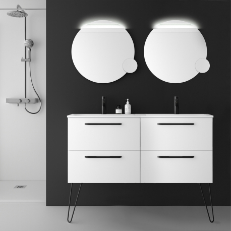 Meuble double vasque à suspendre 120 cm 