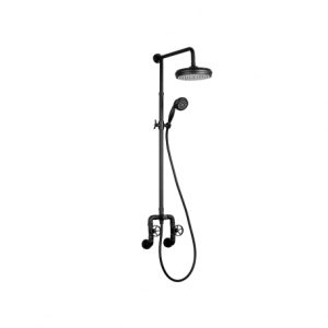 colonne de douche noir retro style industriel avec melangeur