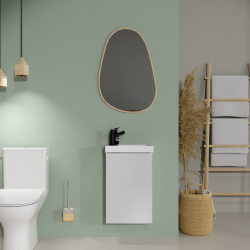 Meuble lave amins WC blanc