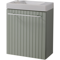 Meuble lave main à poser pour WC vert strié