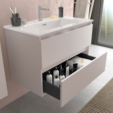 meuble salle de bain vasque integree 80 cm