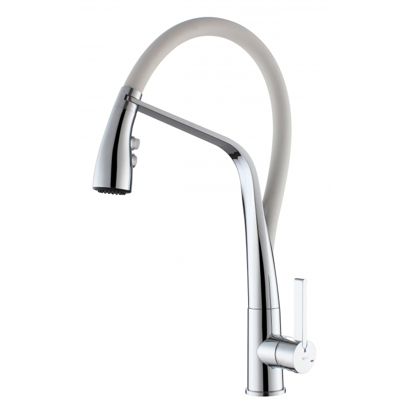 mitigeur evier cuisine blanc