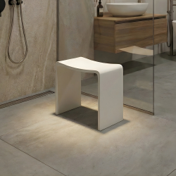 Tabouret de douche design blanc