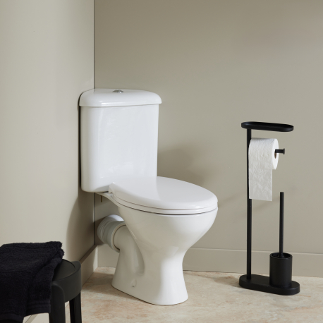 wc gain de place à poser d'angle sortie horizontale
