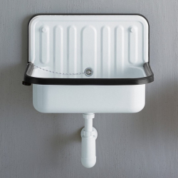 Bac à laver en métal blanc 