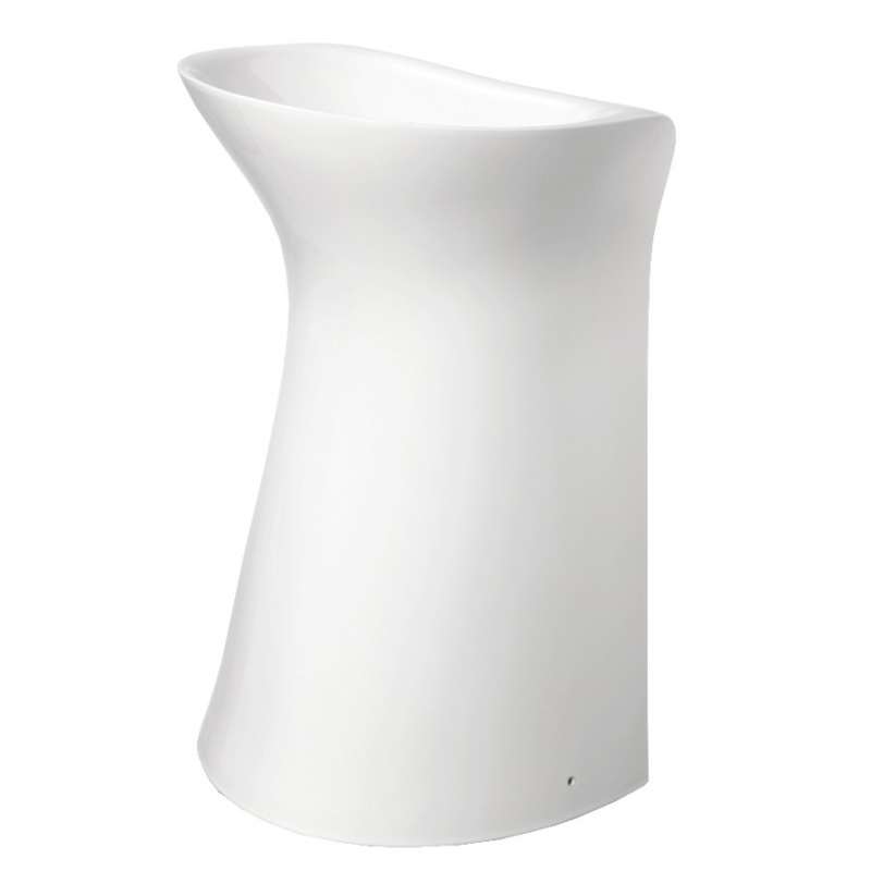 lavabo totem sur pied design blanc 