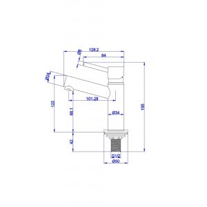 Robinet poussoir lave main 