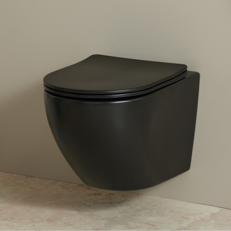 WC suspendu faible profondeur noir 