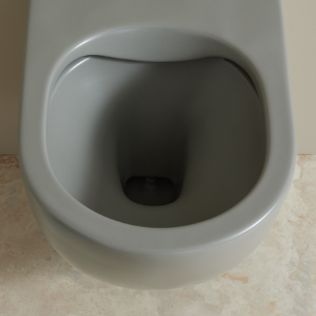 WC suspendu faible profondeur gain de place gris 