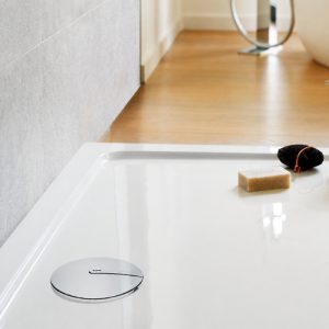 Bonde de douche extra-plate chromée 