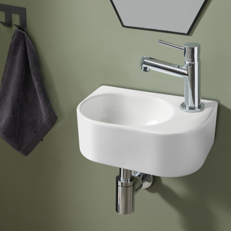 lave mains suspendu blanc gain de place 