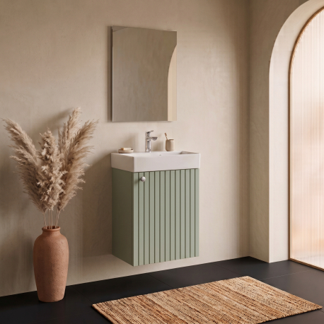 meuble salle de bain faible profondeur 50cm vert