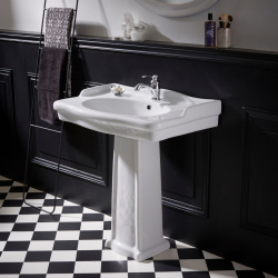 Lavabo sur pied blanc 
